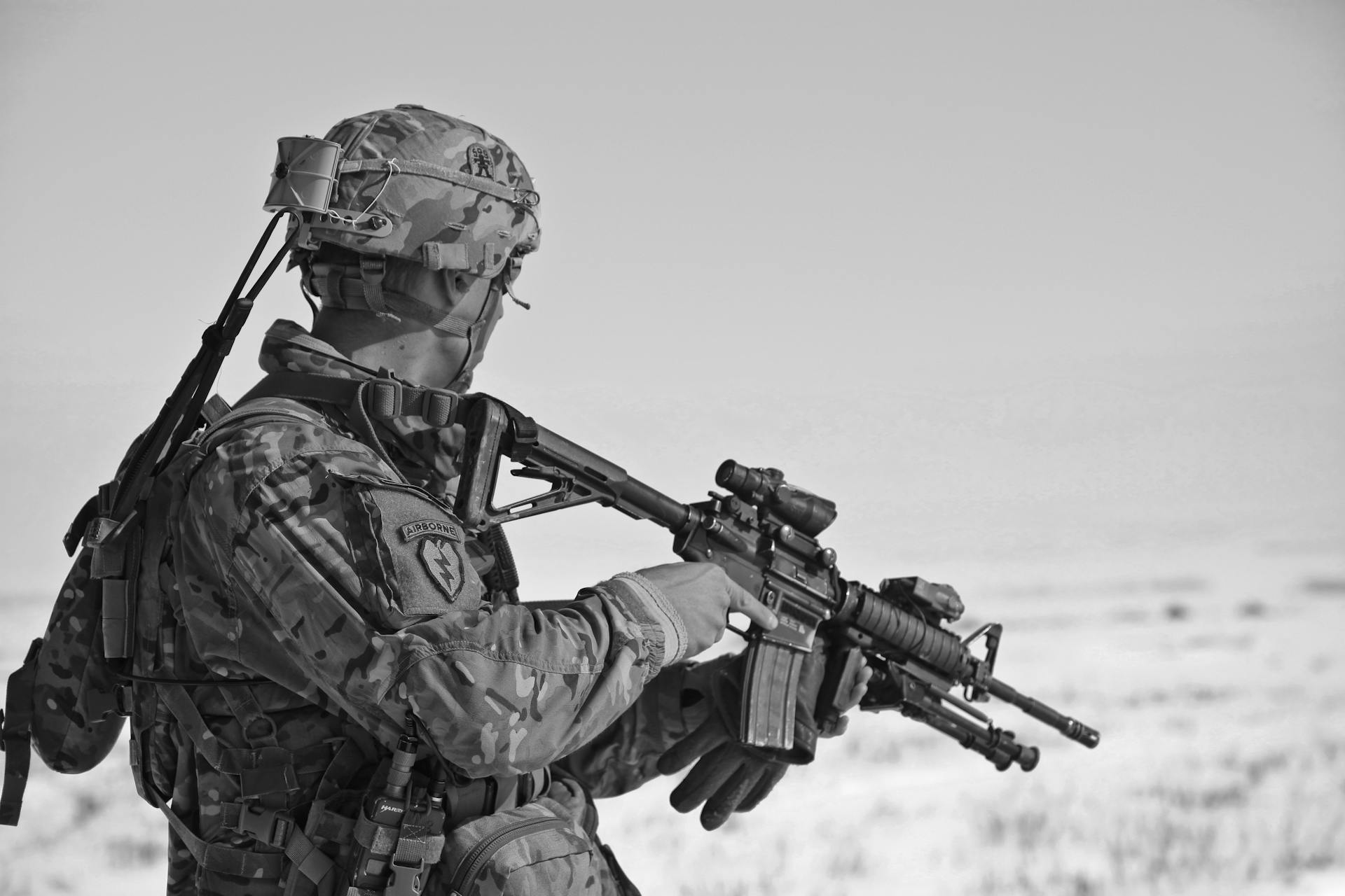 Military operator in the field